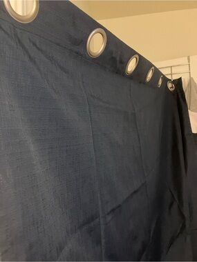 Eclipse Navy Blue Grommet Curtain Panel